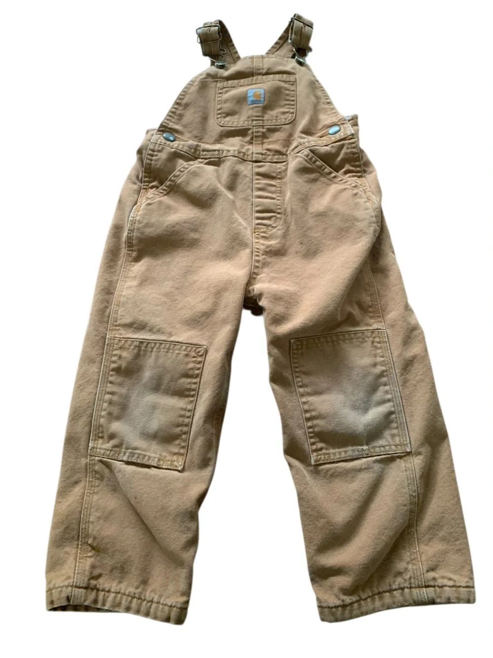Vintage Carhartt Duck Double Knee Lined Bib Overalls – Toddler Size 3T - Picture 1 of 9